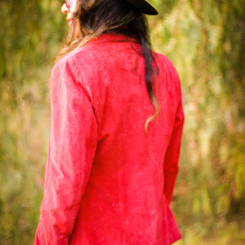 Red Suede Jacket - Picture 2 of 3